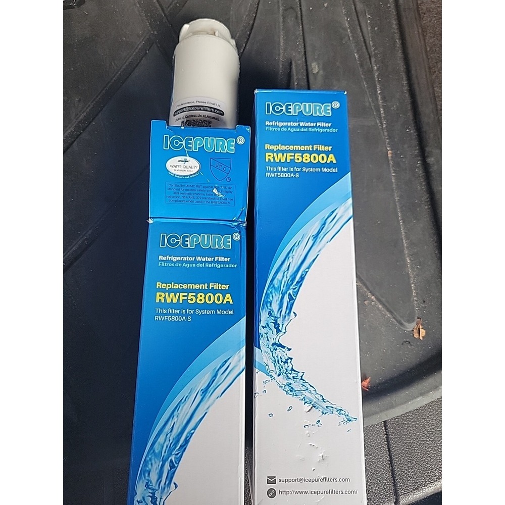New ICEPURE  RWF5800A‎ Refrigerator Water Filter 2 Replacements 4396508